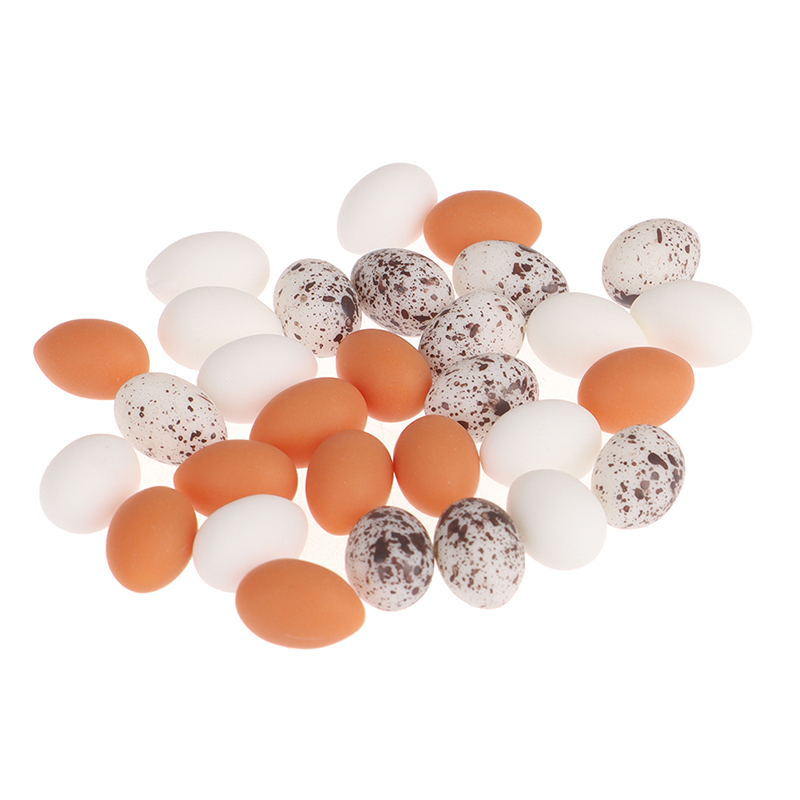 Kids Toys Play Egg - 10pcs Dollhouse Miniature Simulation Eggs Food