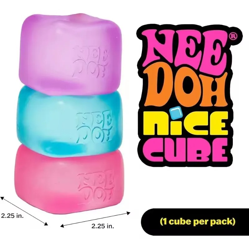 Kids Toys Blocks - Soft Squish Schylling NeeDoh Ice Block