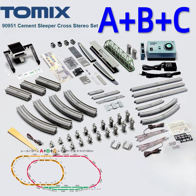 Toy Train Track Set - TOMIX N-type 1/150-160 Train Accessories A+B+C