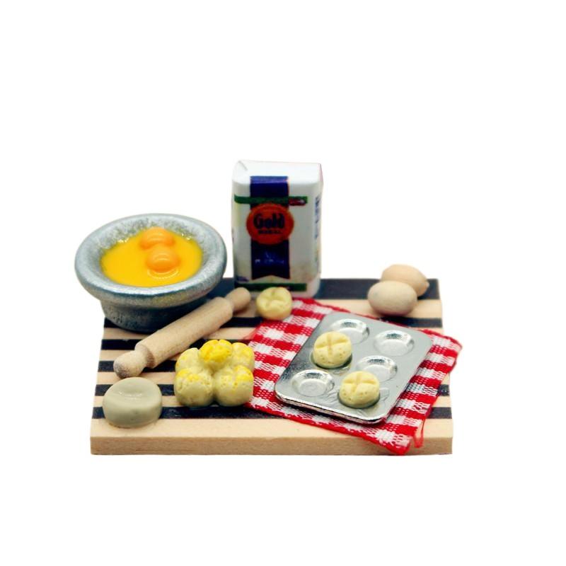 Kids Toys Play Egg - Dollhouse Food Toy Pastry Making Station