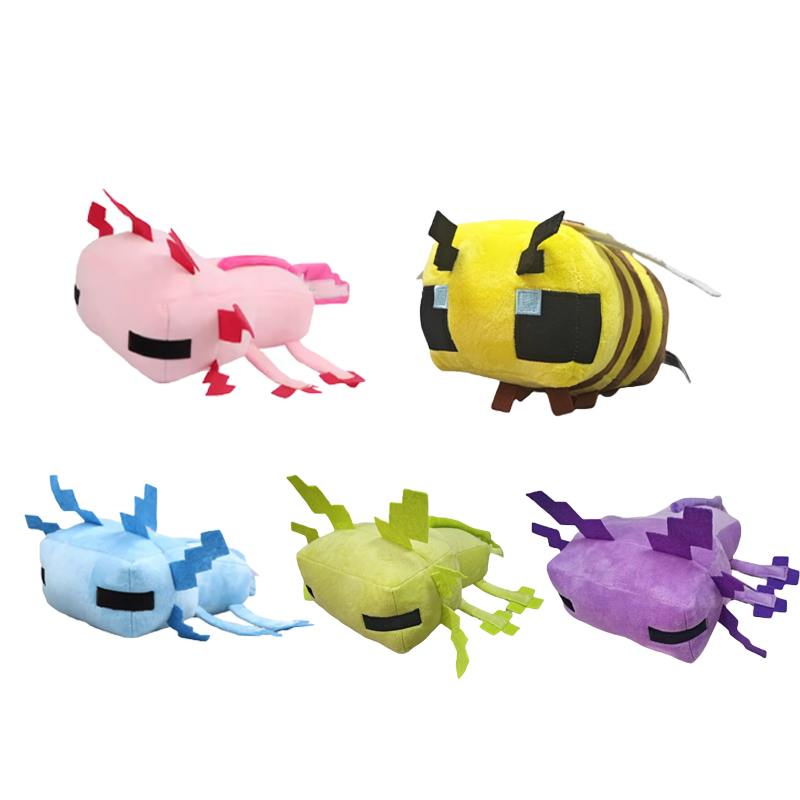 Kids Zombie Toys - Axolotl Plush Toys Creeper Spider Enderman