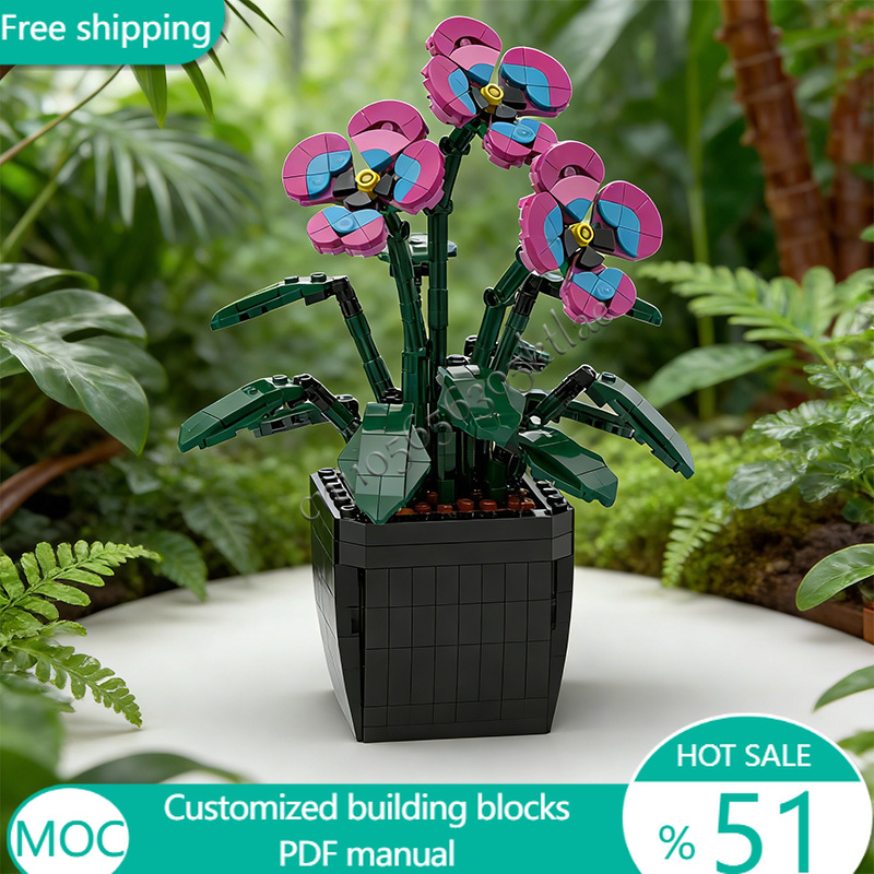 Kids Toys Blocks - 511 PCS Flowers Garden Pansies MOC