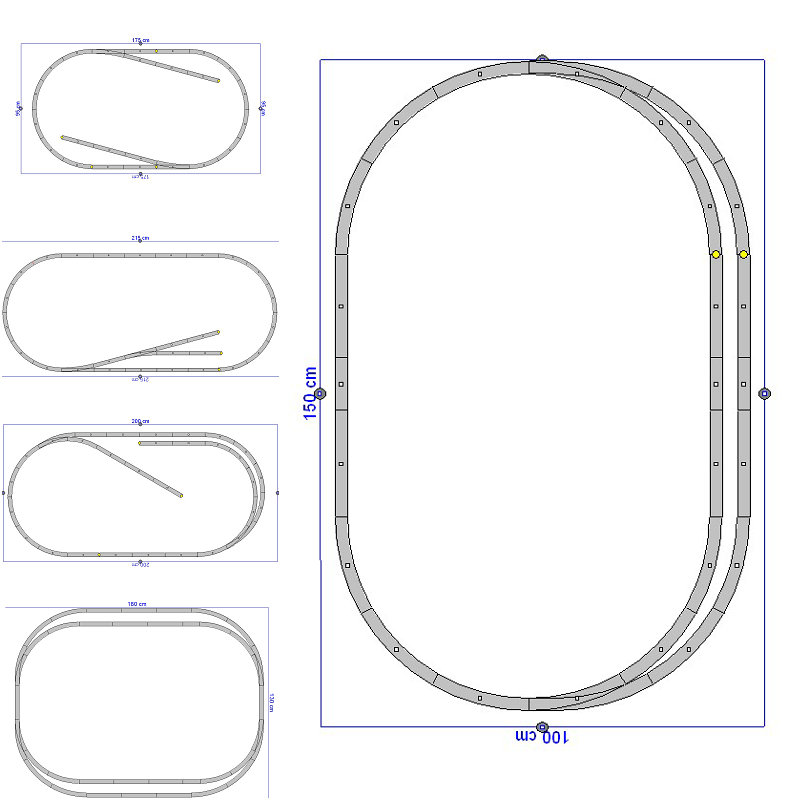 Toy Train Track Set - PIKO HO 1/87 Scale Track Set
