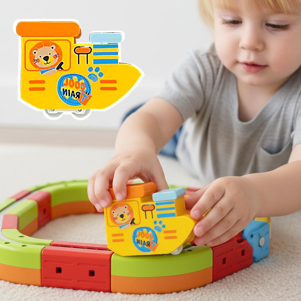 Toy Train Track Set - Magnetic Track Car Toy for Kids