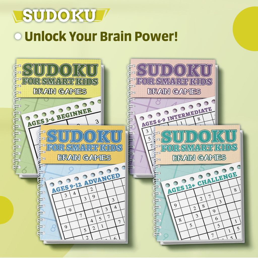 Kids Toys And Games - Kids Sudoku Puzzle Book Set, Brain