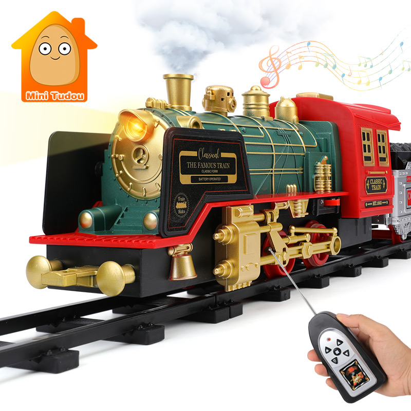 Toy Train Track Set - Remote Control Track Train Car Classical