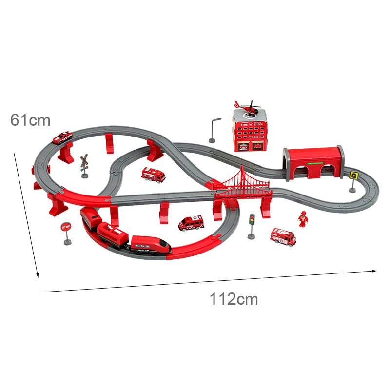 DIY Red Plastic Train Track Se - Toy Train Track Set review and price