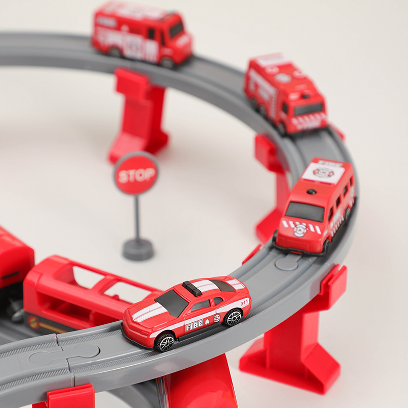 DIY Red Plastic Train Track Se - Toy Train Track Set review and price