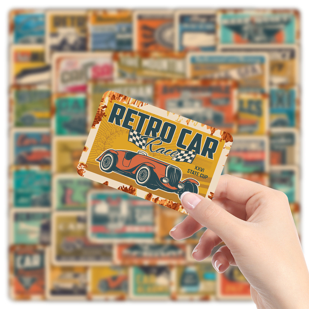 10/30/50pcs Retro Ads Car Stic - Kid Toys Ads review and price