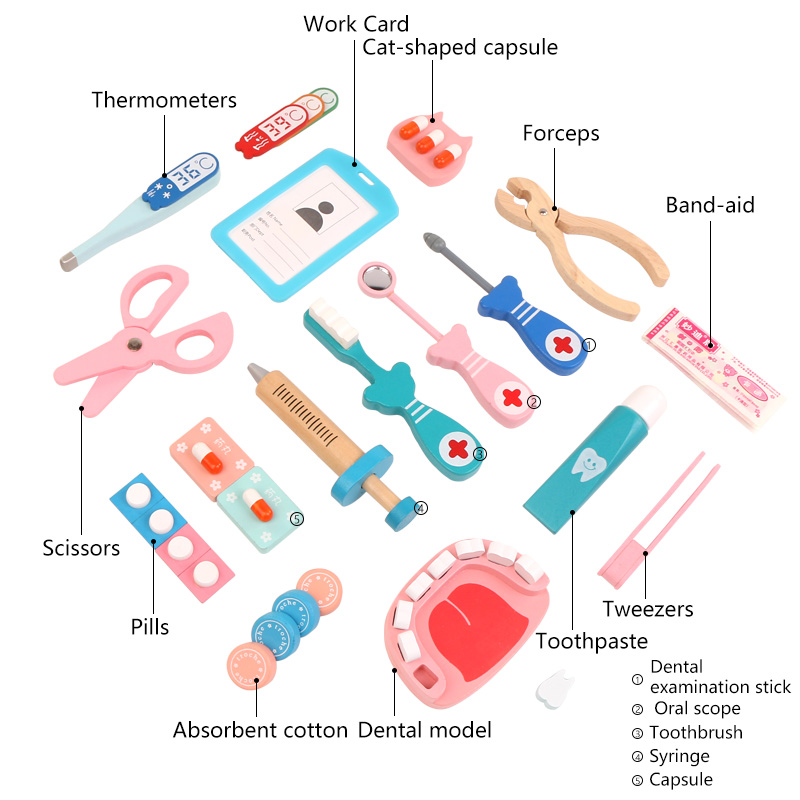 Pretend Play Doctor Toys Woode - Kids Toys Doctor Set review and price