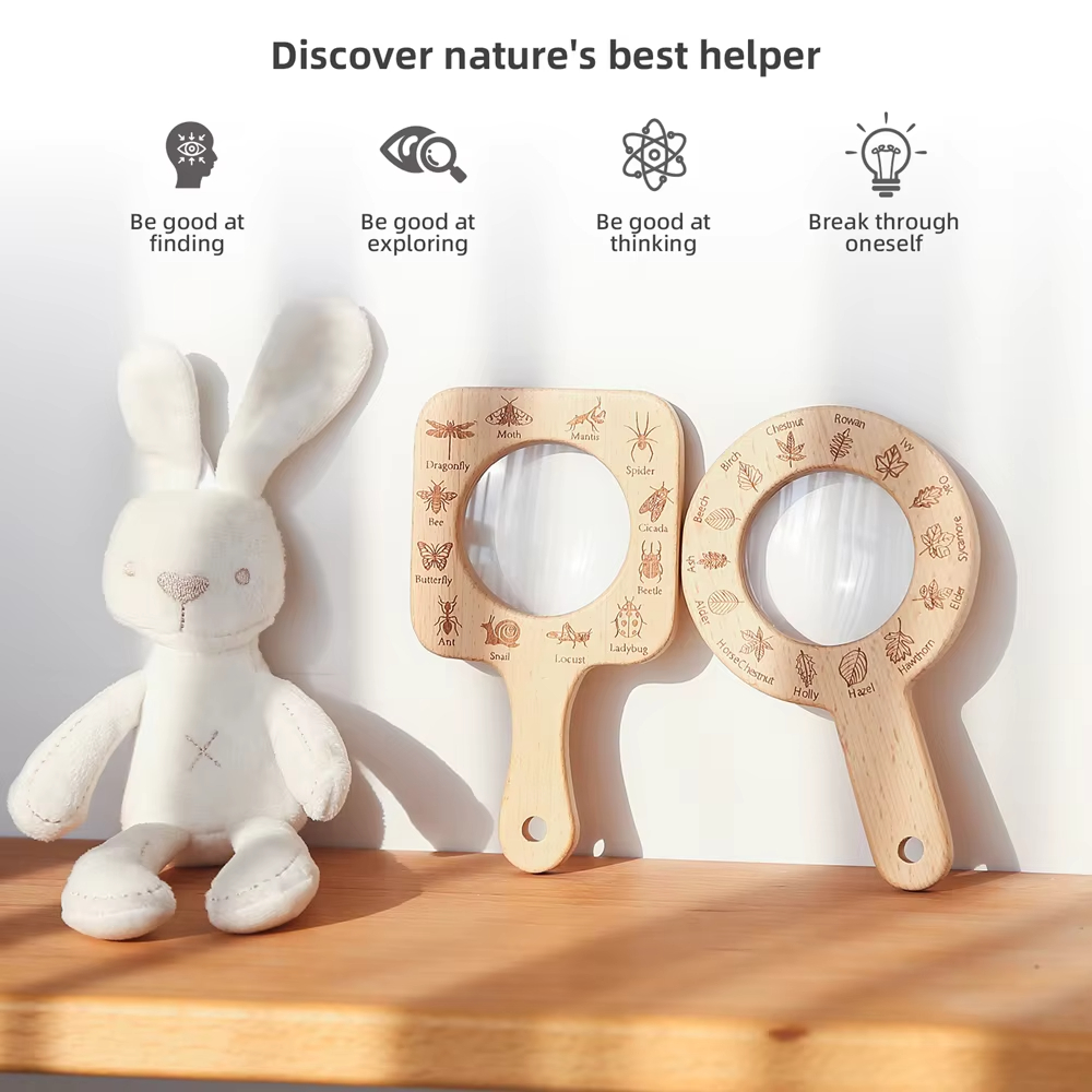 Wooden Magnifying Glass for Ki - Kids Toys Learning review and price