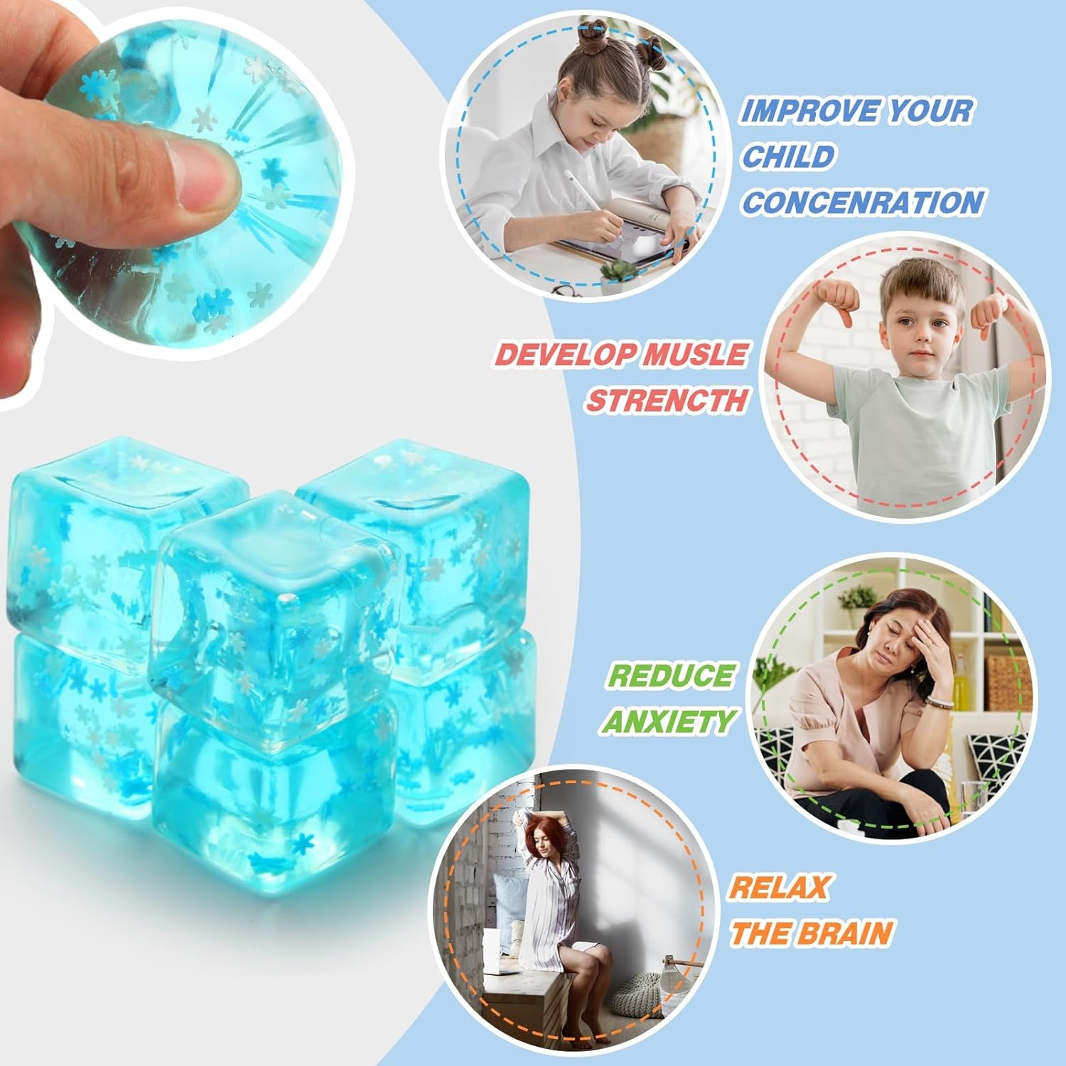 Stress Ice Cube with Snowflake - Kids' Toys review and price