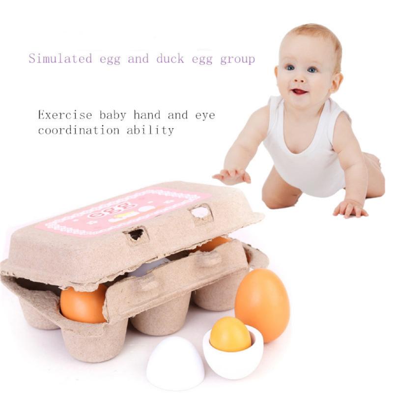 6Pcs Kitchen Wooden Artificial - Kids Toys Play Egg review and price