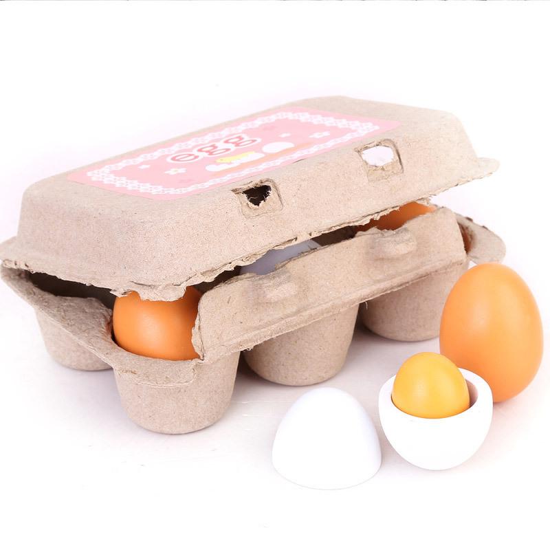 6Pcs Kitchen Wooden Artificial - Kids Toys Play Egg review and price