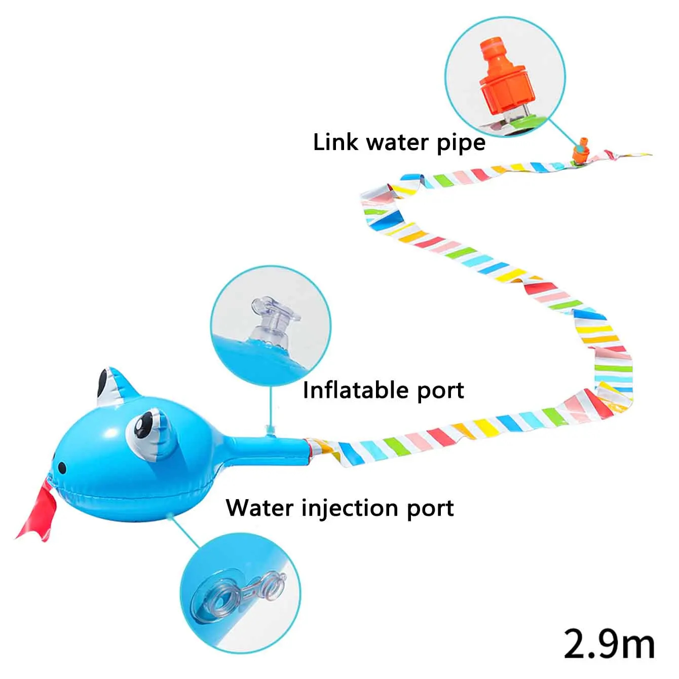 Inflatable Water Spray Snake T - Kids Toys And Games review and price