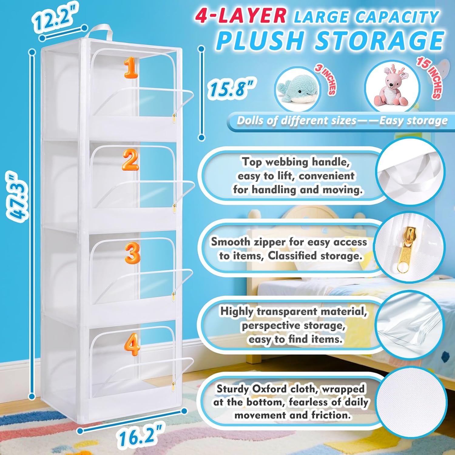 4-Tier Transparent Zipper Dust - Kids' Toys review and price