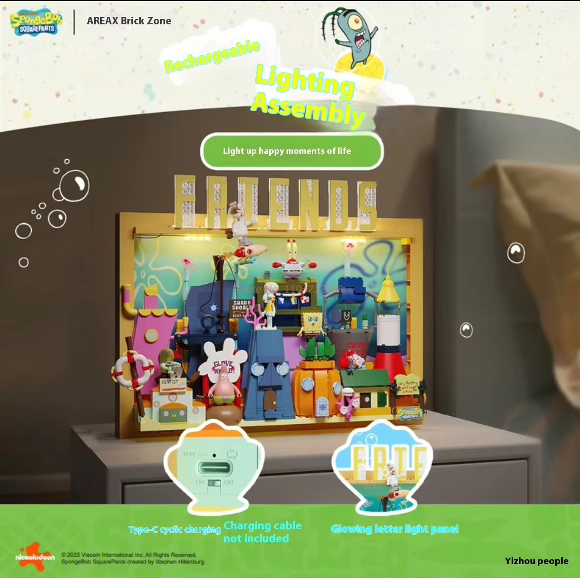 Official Area-X Spongebob Squa - Kids Toys Blocks review and price